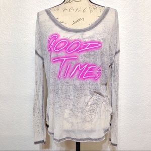 Chaser Good Times Graphic Slouchy Burnout T-Shirt